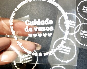 UVDTF Spanish Cup Care Transfer: Cielito Lindo cuidado de vasos Decal (Sets of 5+)