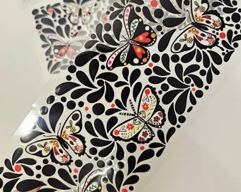 Mexican Talavera Butterflies UVDTF Wrap: Cielito Lindo Style