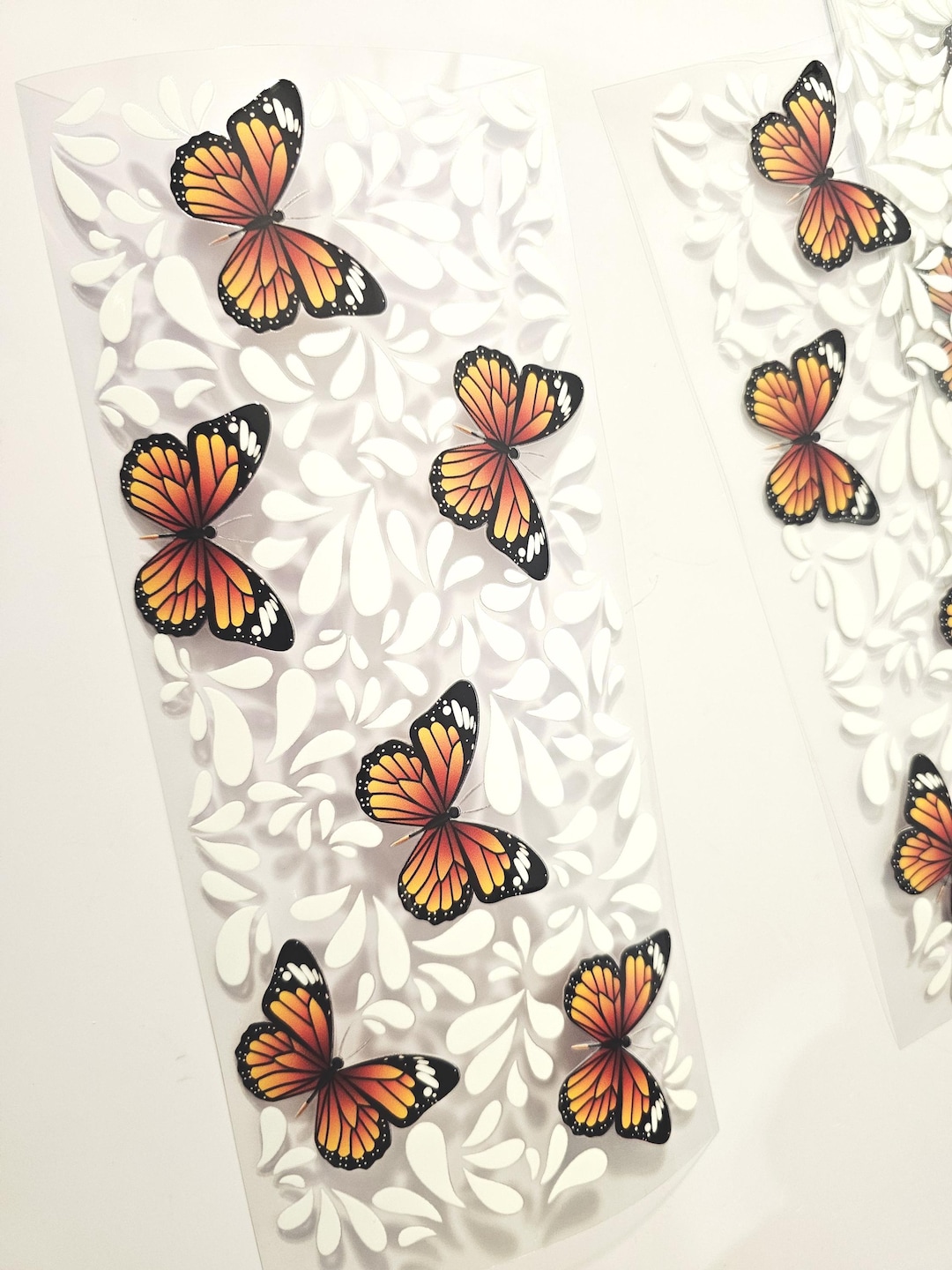 Monarch Butterfly UVDTF Wrap: Mexican Talavera Style, 16oz Libbey