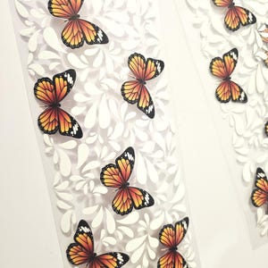 Monarch Butterfly UVDTF Wrap: Mexican Talavera Style, 16oz Libbey