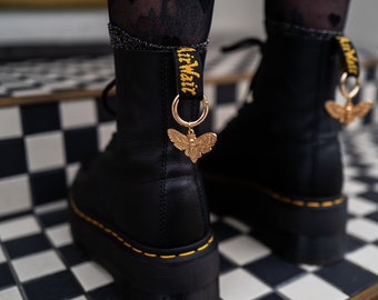 Gold Moth Boot Charms