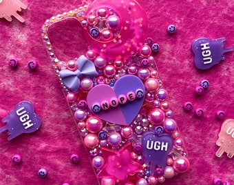Nope hot pink & purple decoden phone case
