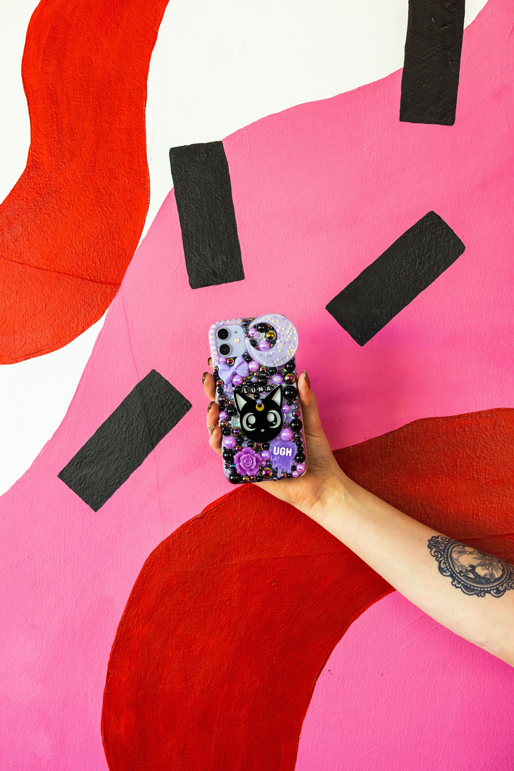 Luna cat decoden phone case
