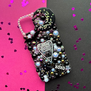 Black Glitter Ouija Planchette Decoden Phone Case