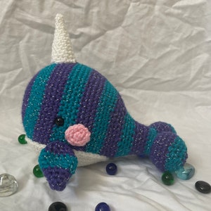 Sparkle Narwhal Stuffed Toy , Ready To Ship