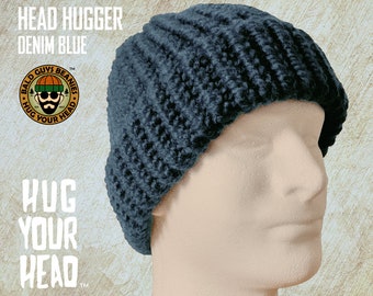 mens blue beanie hat