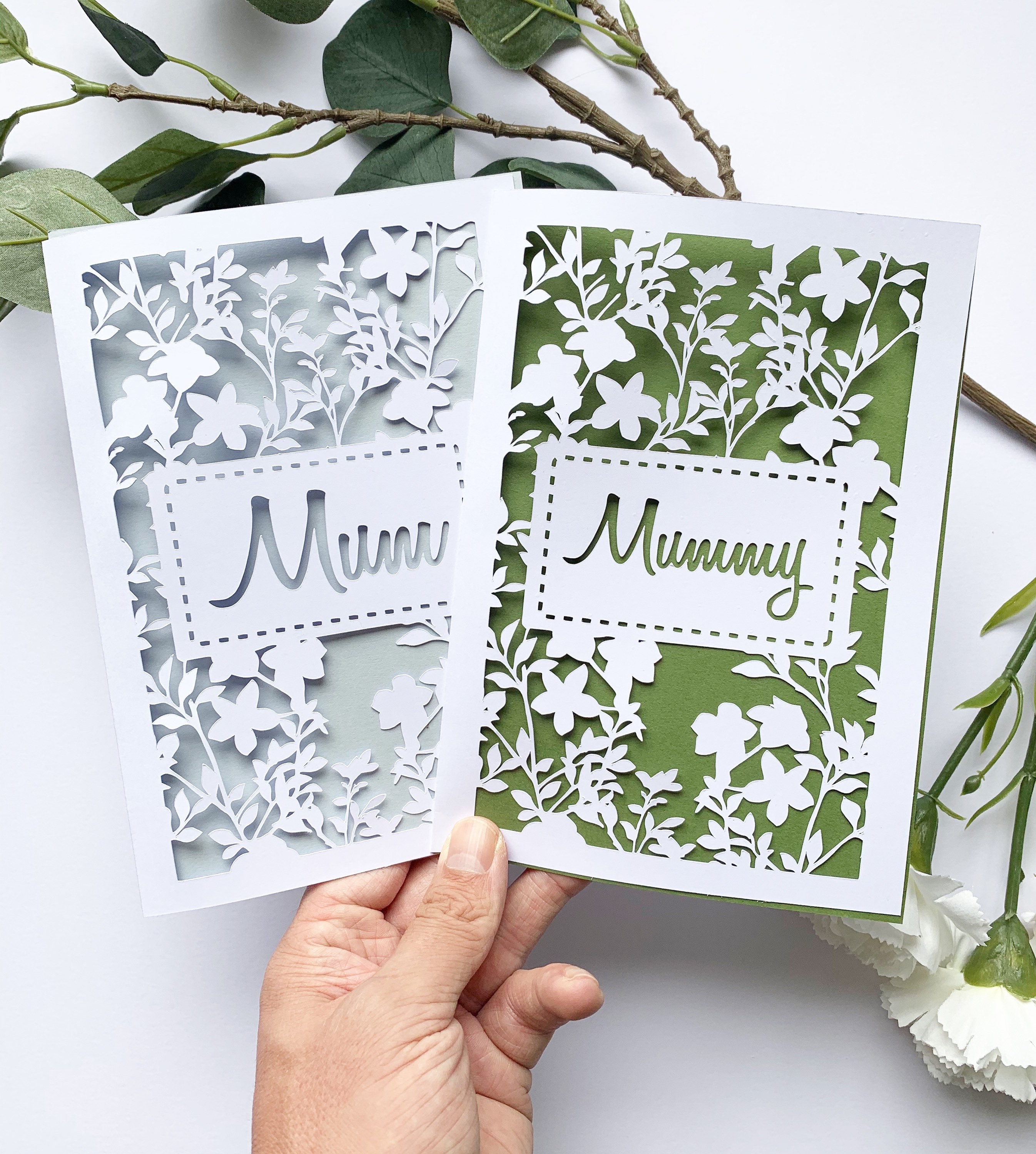 Personalised Mum Papercut Name Card Mum Card Mummy Card Etsy