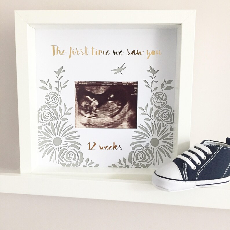 Baby Scan Frame Baby Scan Photo Frame Baby Papercut Baby Etsy