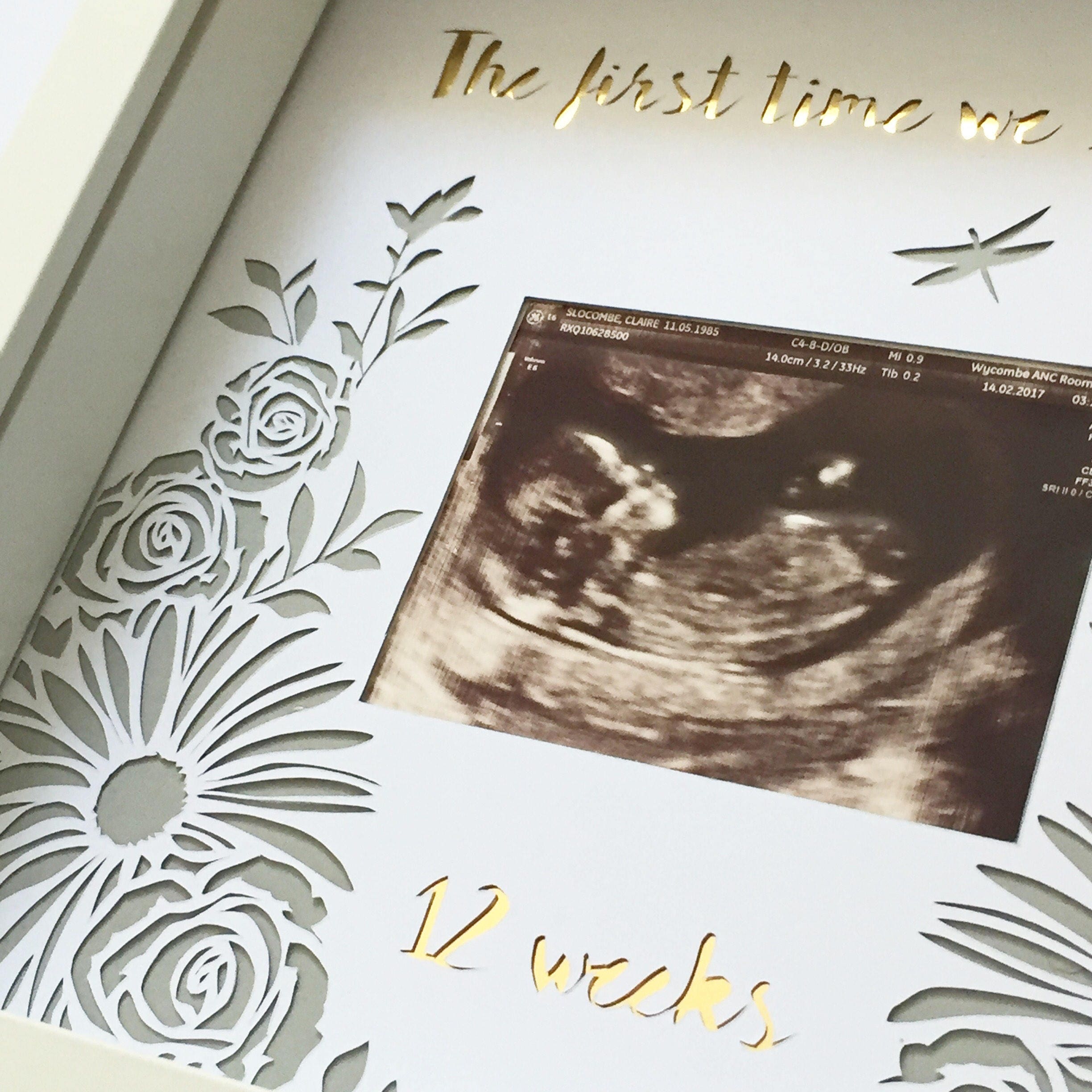 Baby Scan Frame Baby Scan Photo Frame Baby Papercut Baby Etsy