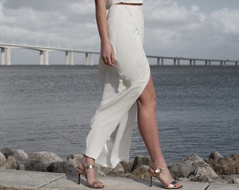 Wedding skirt, silk, bridal skirt, modern wedding, bridal separates, non traditional wedding, modern wedding dress - Allya Skirt