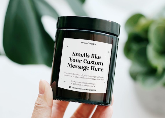 Custom Text Smells Like Candle | Birthday Gift For Friend Sister Colleague Mum | Funny Secret Santa Christmas Gift For Her Corporate Company