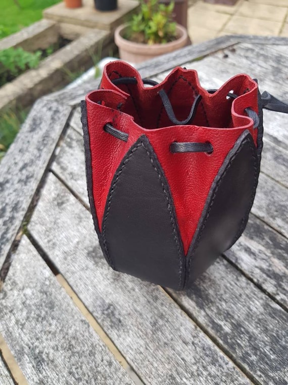 Egg Shaped Leather Pouch 