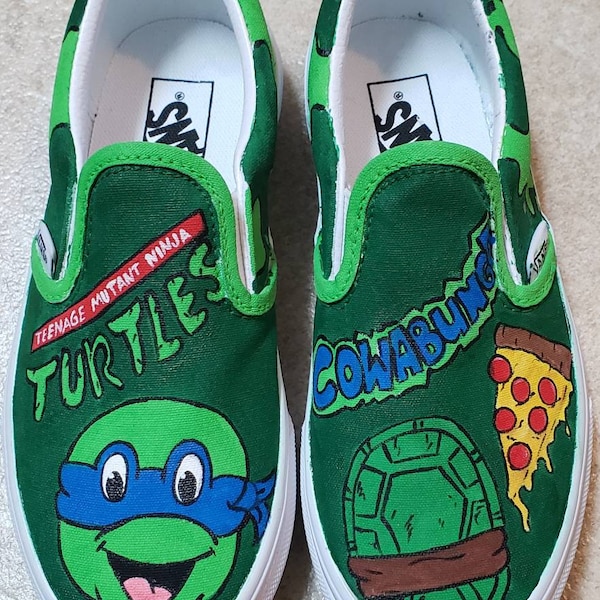 Ninja Turtle Painted Shoes