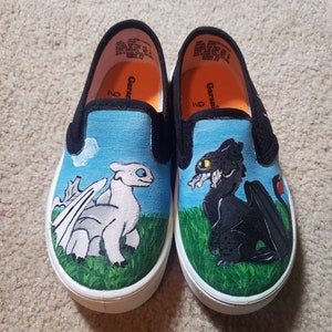 How To Train Your Dragon Painted Shoes