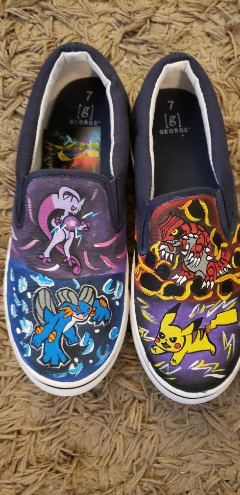 Pokemon Painted Shoes | Etsy