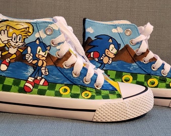 SparkleMe Shoes - Custom sonic and shadow hedgehog, t-shirt and shoe combo,  for birthday twin boys! SO COOL!☺️ Order YOURS today!󾮗🏽 All items are  made to order! Inbox for details! 󾔗󾔗󾔗