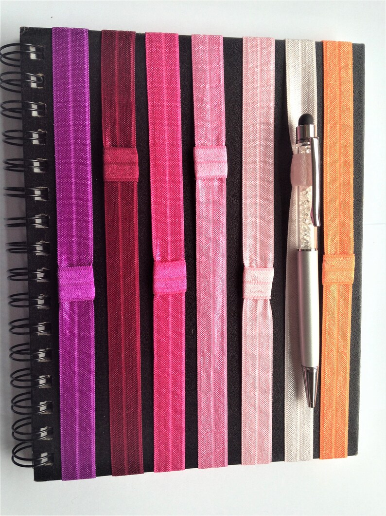 Plain Planner Band Pen Holder Choice of Colours Elastic Etsy