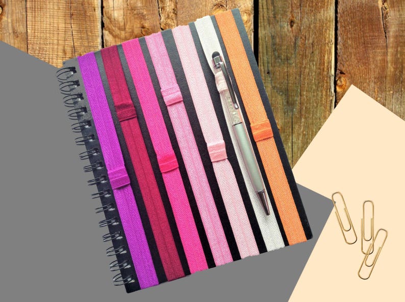 Plain Planner Band Pen Holder Choice of Colours Elastic Etsy