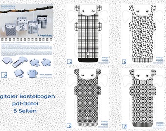 DIY, pdf-Datei, Bastelanleitung (in deutsch) für Geschenkverpackung, Engelchen zum Ausdrucken