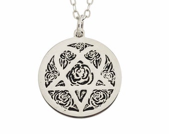 Heartagram whit Roses Necklace - HIM Ville Valo