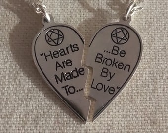 Heartagram broken heart necklace - Ville Valo HIM Band