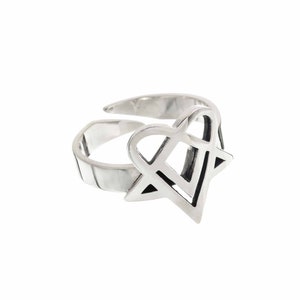 Gothica Fennica Heartagram Ring HIM Ville Valo - Silver 925
