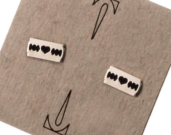 Razorblade Romance Earrings Heartagram - HIM Band - Ville Valo