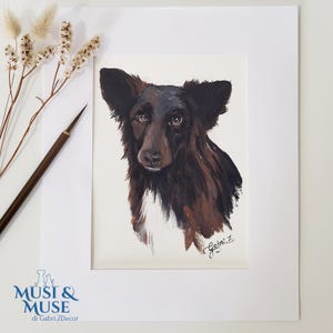Custom A5 Acrylic Dog Portrait - Numbered and Certified Series - Musi&Muse Archive Service for future customizations