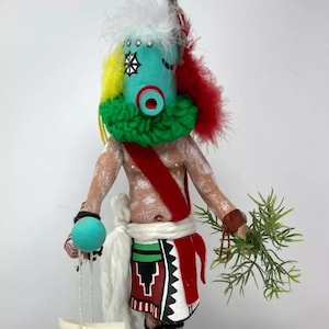 Hopi Hishlab Mormon Tea Kachina Doll by Tony Espinoza Signed 16&quot; Large