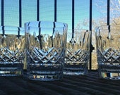 4 Lot Waterford Crystal Lismore Double Old Fashioned Tumbler Glasses 4 3 8 quot Mint
