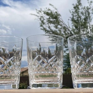 Waterford Crystal Lismore Double Old Fashioned 4 3/8&quot; Set of 5 Lot Excellent