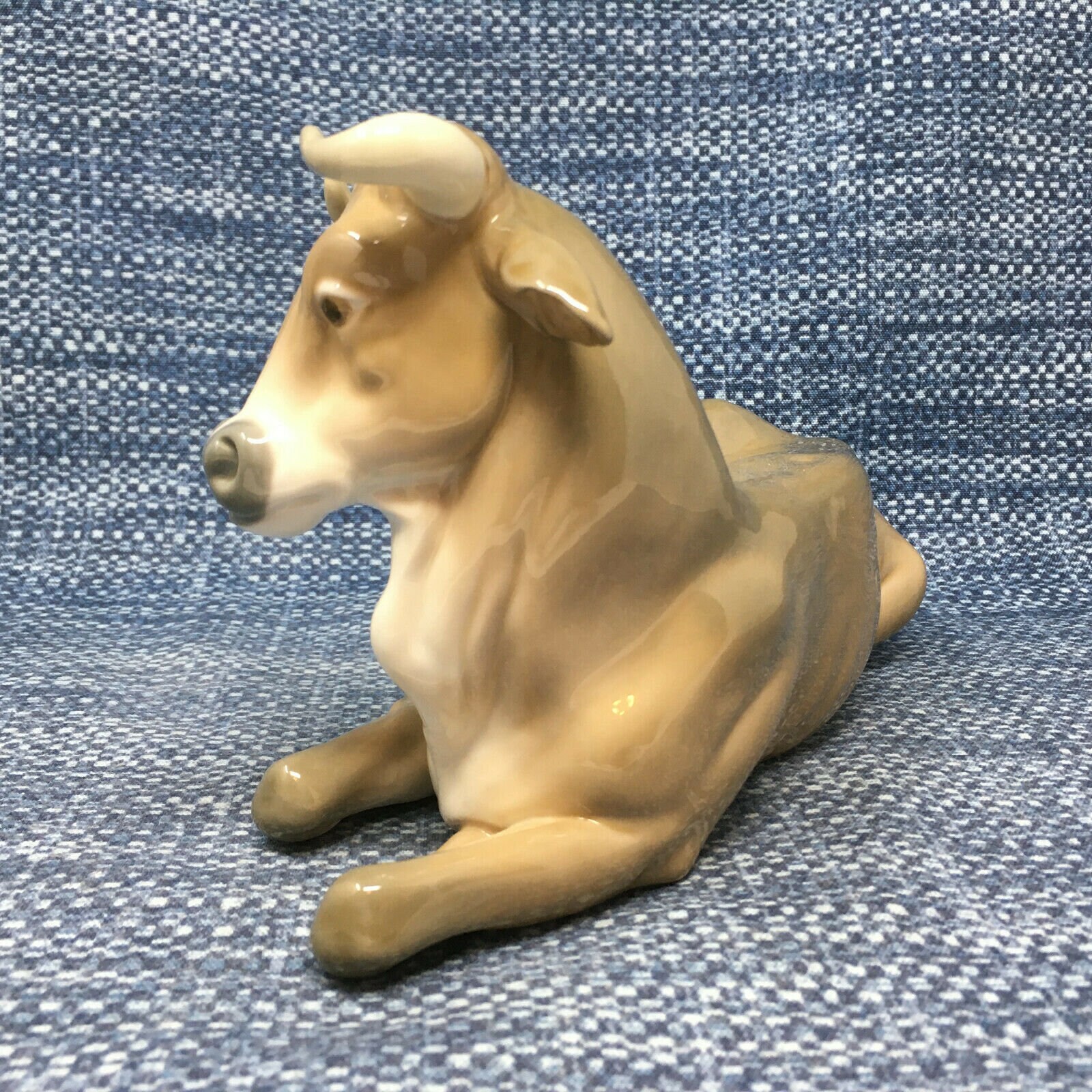 Lladro Nativity Cow Calf Oxen 1390 Figurine Large Retired Etsy
