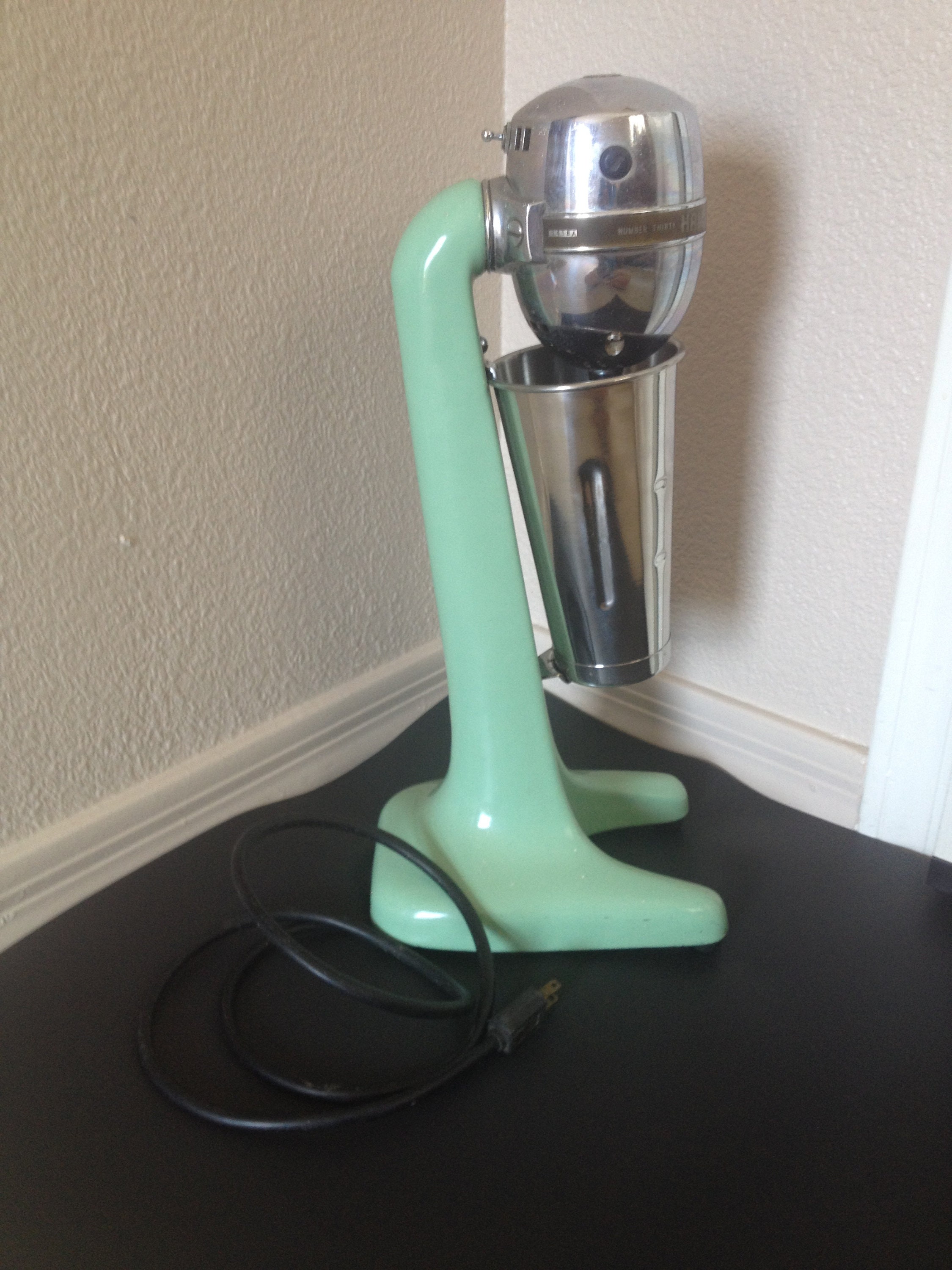 Hamilton Beach Milkshake Maker Vintage in Jadite Green at 1stDibs