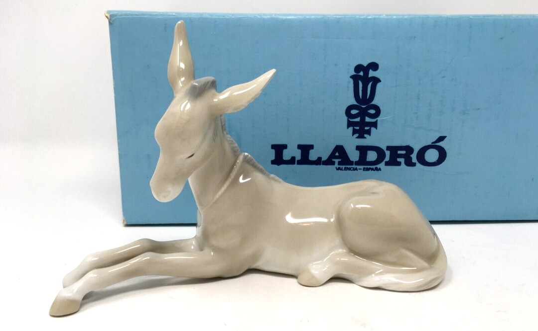 Lladro Donkey 4679 Children's Nativity Porcelain Figurine Etsy