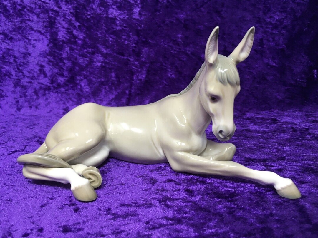 Lladro Nativity Donkey 5483 Figurine Large 8.5 Mint Etsy