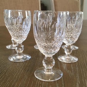 Waterford Crystal Colleen Sherry Short Stem Glasses 4 1/4&quot; Set of 6 Mint