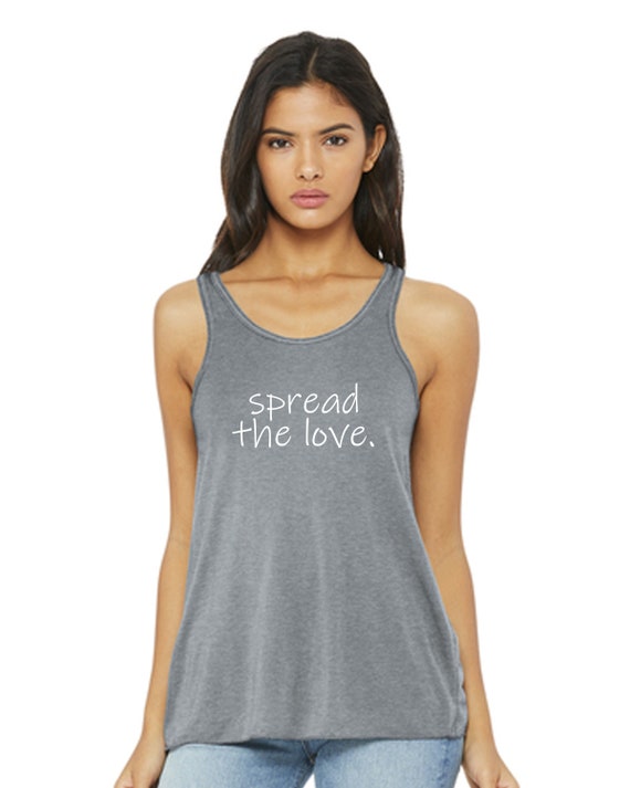 Spread the Love Love Grey Tank Top Grey Tank Top Soft Tank | Etsy