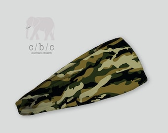 Disfraz de Halloween del ejército, diadema de camuflaje, diadema fina, diadema gruesa, diadema antideslizante, diadema de yoga, diadema verde, diadema del ejército, camuflaje