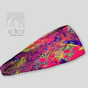 Non Slip Headband, Thin Headband, Thick Headband, Yoga Headband, Custom Headband, Extra Wide Band, Performance Fabric, Pink Headband