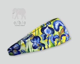 Diadema de yoga con pintura al óleo de flores, diadema de fitness, diadema ancha, diadema fina, diadema para adultos, diadema para mujer, diadema para correr, turbante