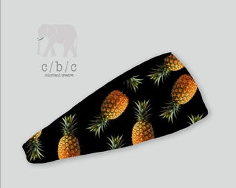 Diadema de piña, diadema de yoga de 5 cm de ancho, diadema para adultos, diadema para mujeres, diadema para fitness, diadema personalizada, diadema indie, BOHO