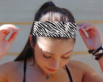 Diadema de cebra, diadema para adultos, diadema antideslizante, diadema fina, diadema gruesa, diadema de yoga, diadema indie, diadema personalizada