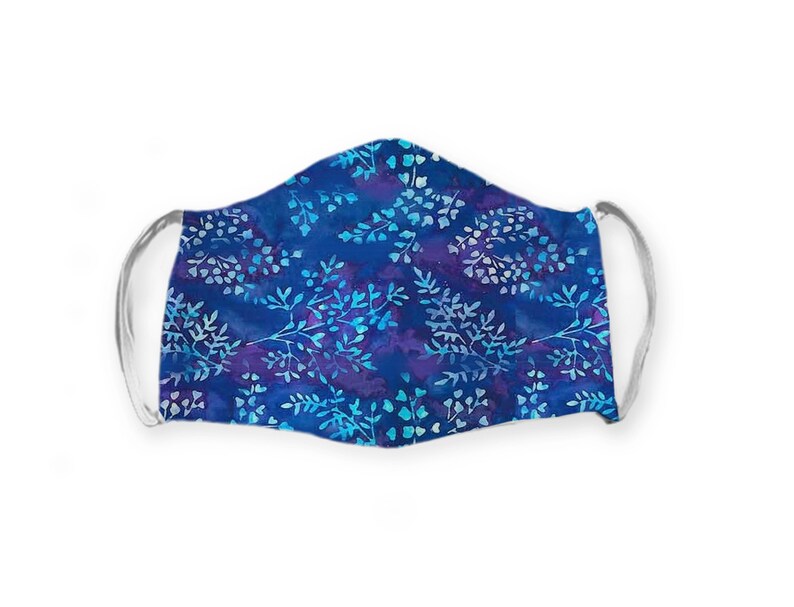 Blue Mask Comfy Mask Polyester Cotton Fabric Breathable Etsy