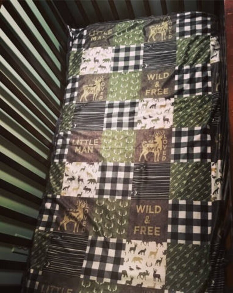 Woodland Animals Baby Bedding Set Hunter Green Baby Bedding Etsy