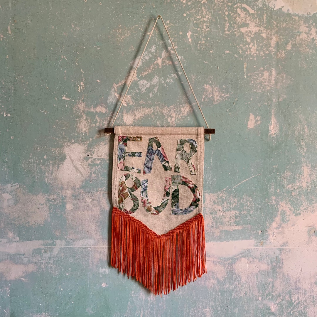 EAR BUD Handmade Wall Hanging Banner Pennant Etsy