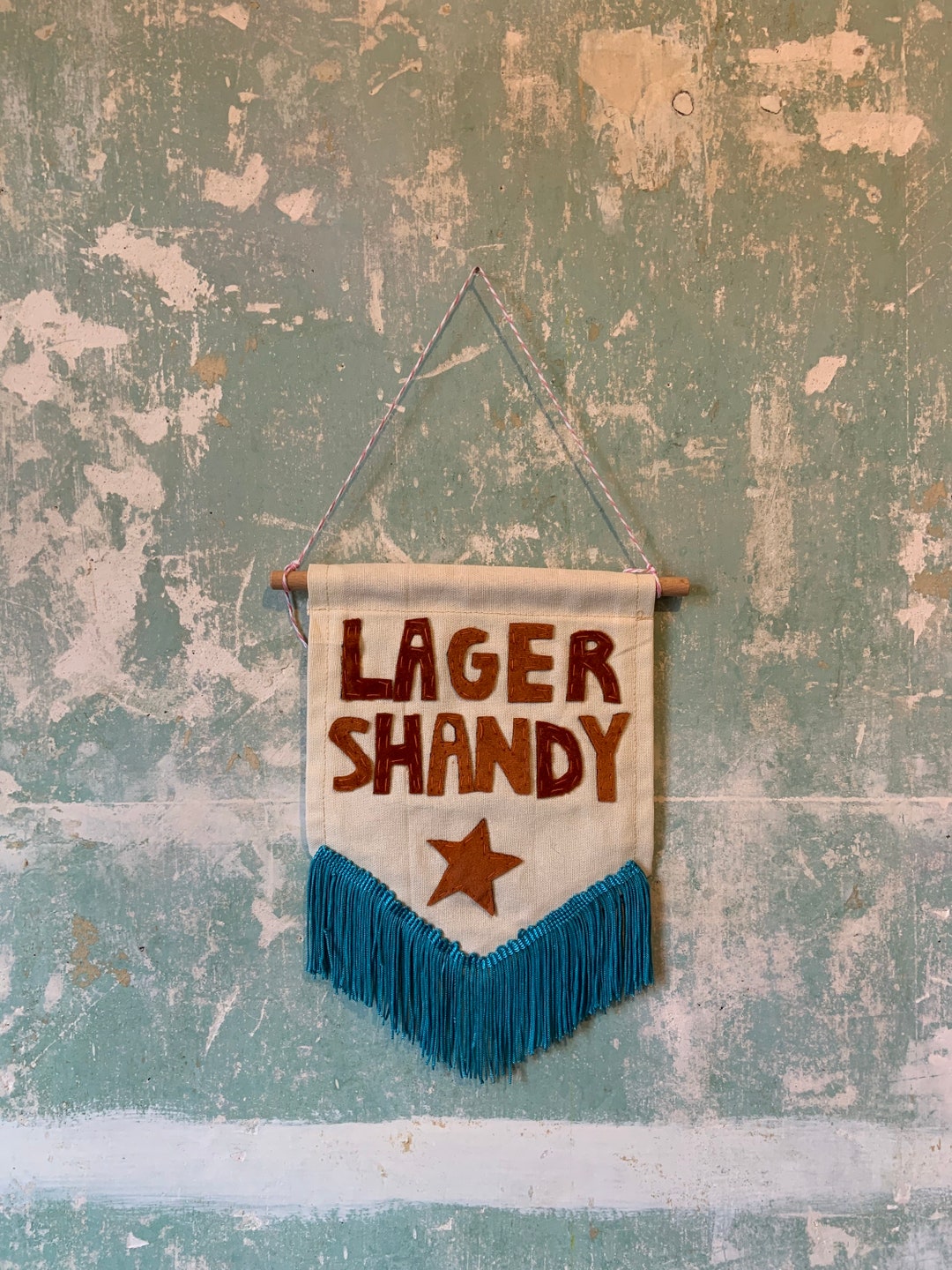 Lager Shandy Handmade Wall Hanging Banner Pennant Etsy UK