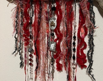Driftwood Red fearless wall hanging