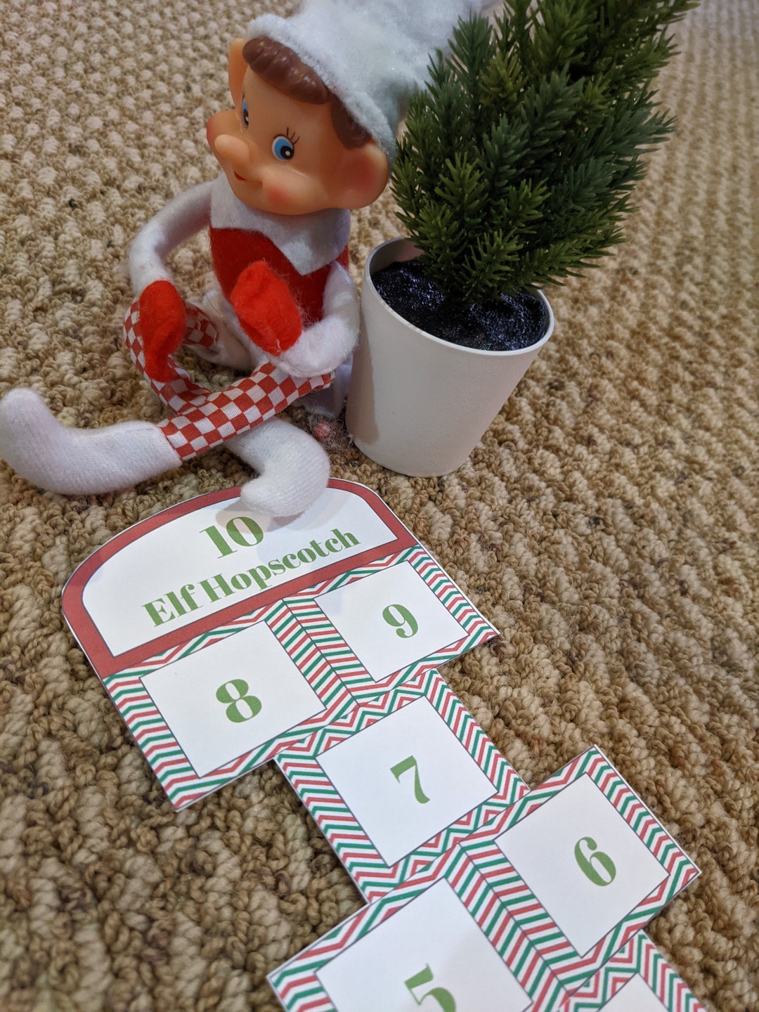 Elf Hopscotch Printable