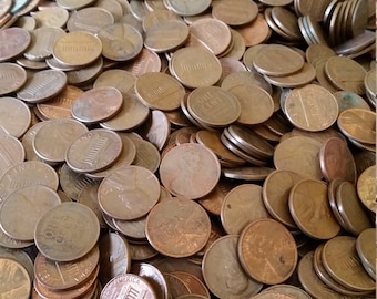 10 Pounds Machine Sorted, UNSEARCHED, US Lincoln Copper Pennies (????-1982) -- Approximately 1450 Pennies -- Over 46 Dollars Worth of Copper