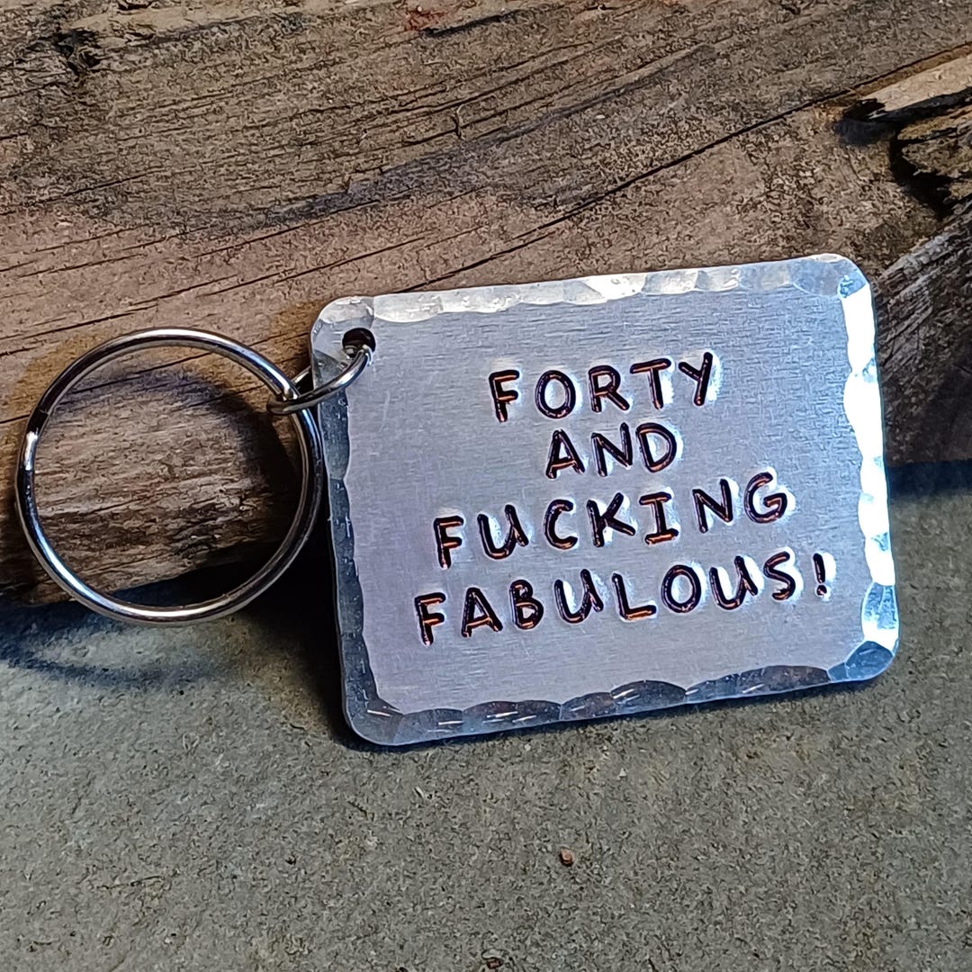 40th Birthday Profanity Keyring | Key Ring | Sweary Gift - Etsy